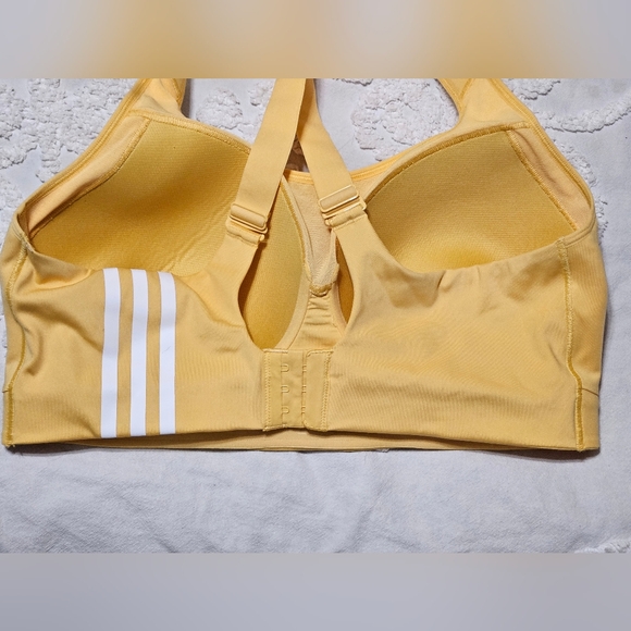 Adidas TLRD Impact Training High-Support Pastel Yellow Bra Sz 2X (DD-F) Recycled - Picture 4 of 12